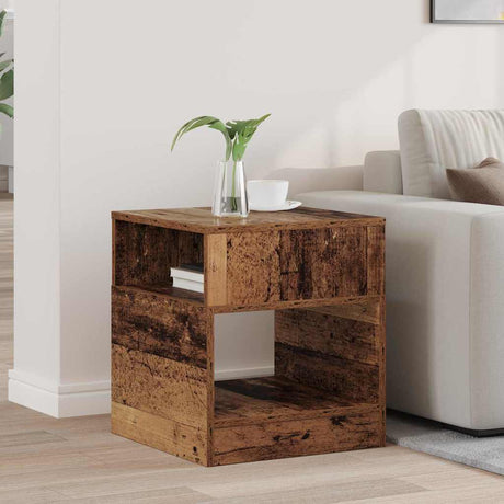 Vidaxl bijzettafel oudhout 40,5 x 40 x 45 cm bewerkt hout