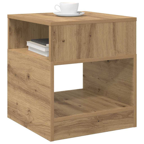 Vidaxl bijzettafel artisan eiken 40,5 x 40 x 45 cm bewerkt hout