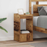 Vidaxl bijzettafel 2 st oudhout 30 x 30 x 56 cm bewerkt hout