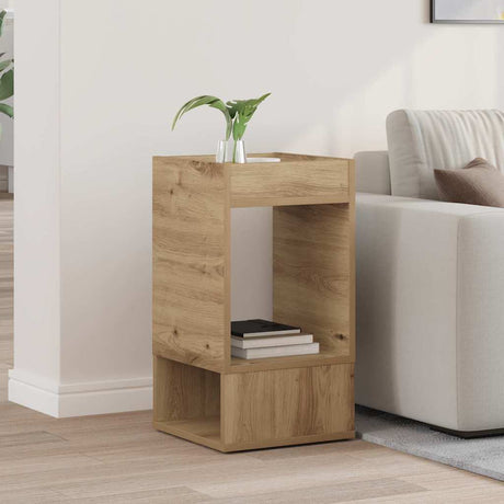 Vidaxl bijzettafel artisan eiken 30 x 30 x 56 cm bewerkt hout
