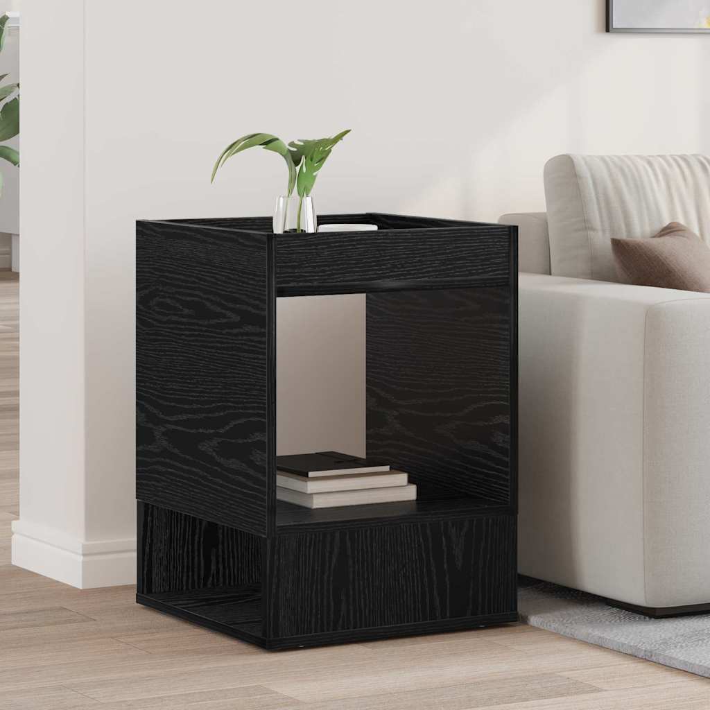 Vidaxl bijzettafel zwart eiken 40 x 40 x 56 cm bewerkt hout