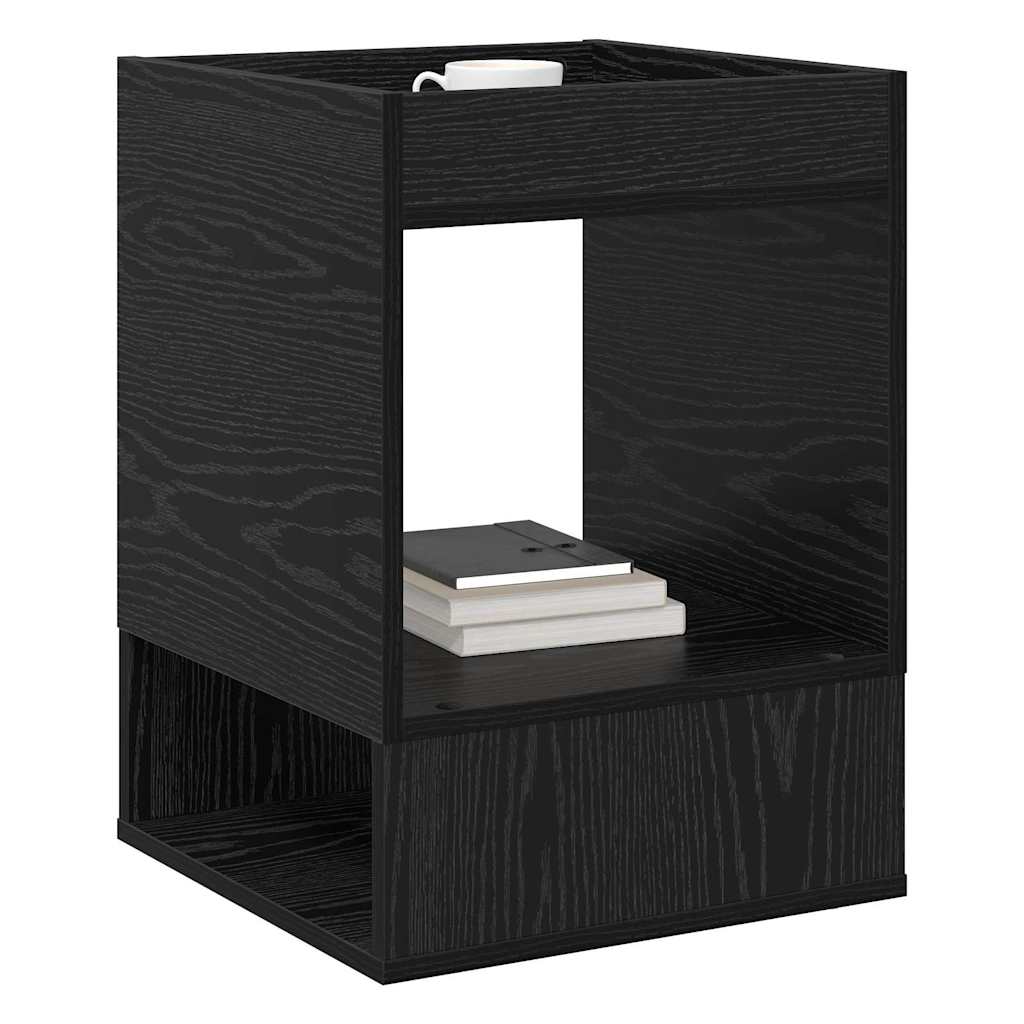Vidaxl bijzettafel zwart eiken 40 x 40 x 56 cm bewerkt hout