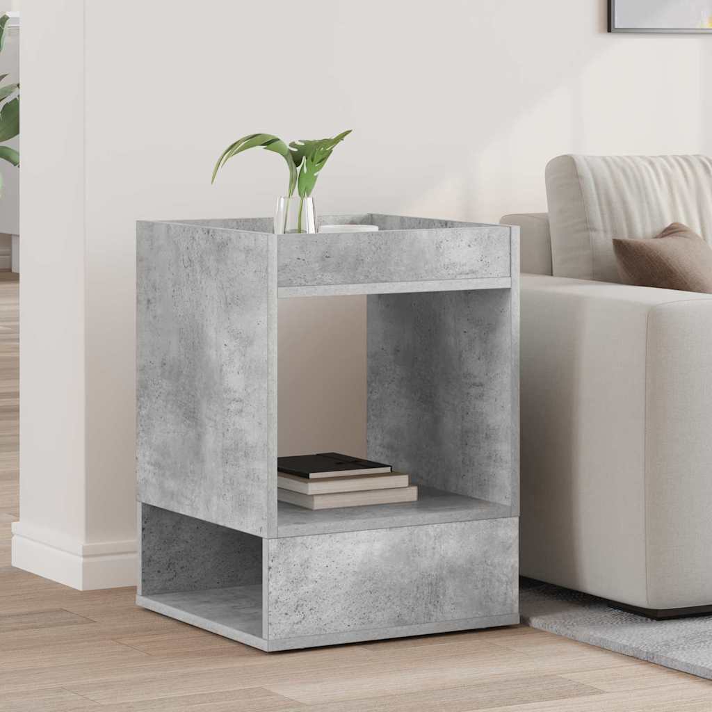 Vidaxl bijzettafel beton grijs 40 x 40 x 56 cm bewerkt hout