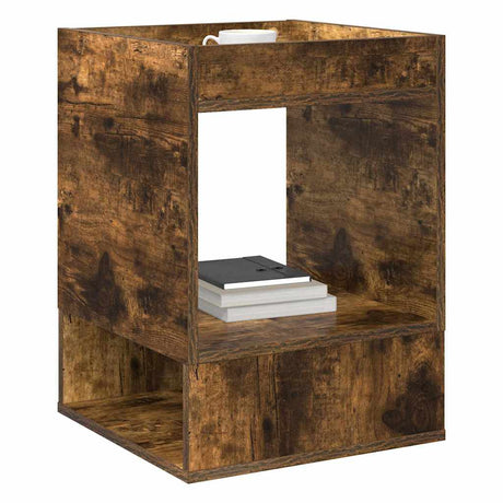 Vidaxl bijzettafel 2 st gerookt eiken 40 x 40 x 56 cm bewerkt hout