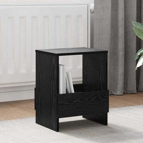 Vidaxl tijdschrift rek 2 st zwart eiken 35 x 30 x 45 cm