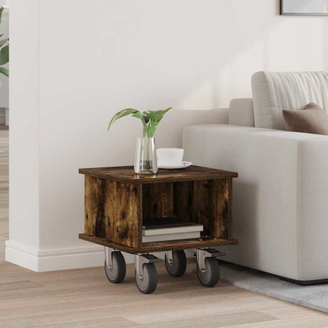 Vidaxl tv-standaard 37 x 35 x 35 cm gerookt eiken bewerkt hout