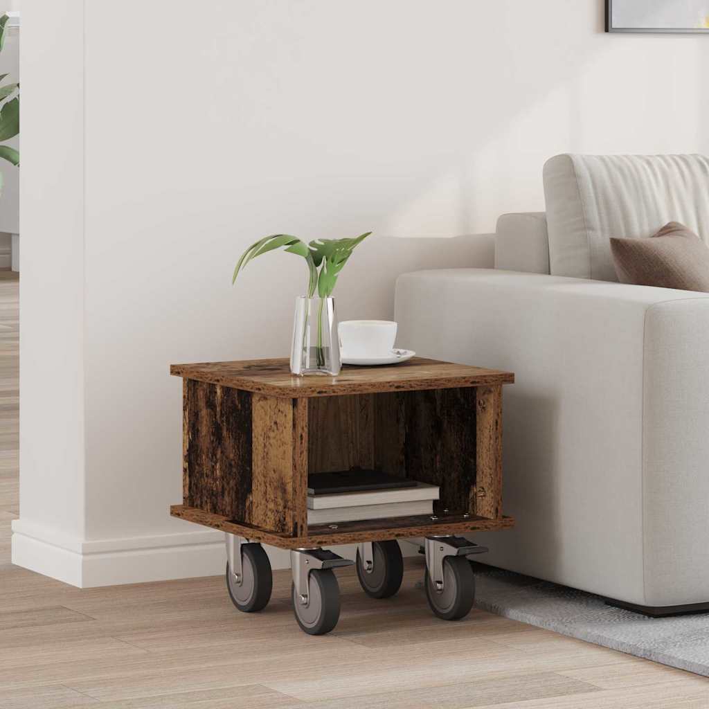 Vidaxl tv-standaard 37 x 35 x 35 cm oudhout bewerkt hout