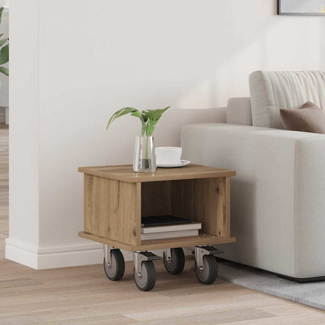 Vidaxl tv-standaard 37 x 35 x 35 cm artisan eiken bewerkt hout