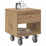 Vidaxl nachtkastje artisan eiken 40,5 x 40 x 48 cm bewerkt hout