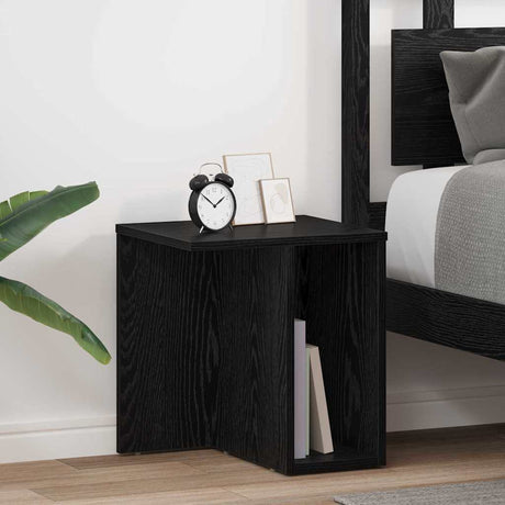 Vidaxl bijzettafel 2 st zwart eiken 37 x 32 x 40 cm bewerkt hout