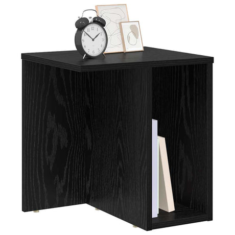 Vidaxl bijzettafel 2 st zwart eiken 37 x 32 x 40 cm bewerkt hout