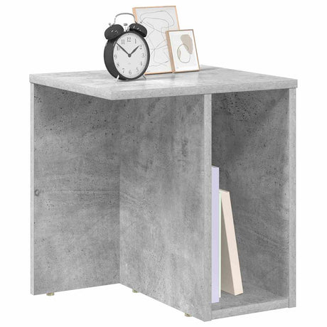 Vidaxl bijzettafel beton grijs 37 x 32 x 40 cm bewerkt hout