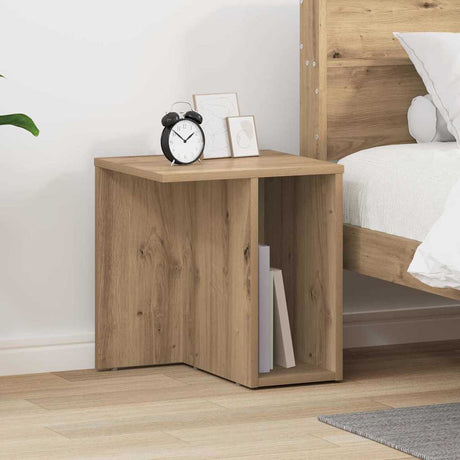 Vidaxl bijzettafel artisan eiken 37 x 32 x 40 cm bewerkt hout