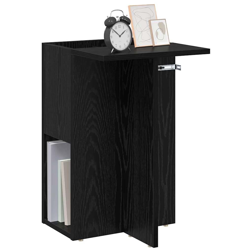 Vidaxl bijzettafel zwart eiken 35 x 40 x 55 cm bewerkt hout