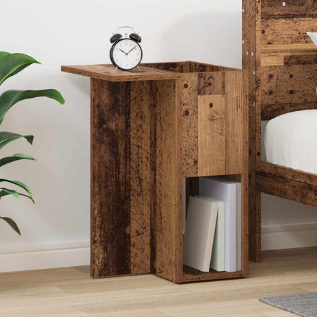 Vidaxl bijzettafel oudhout 35 x 40 x 55 cm bewerkt hout