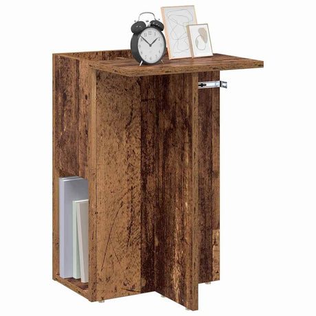 Vidaxl bijzettafel oudhout 35 x 40 x 55 cm bewerkt hout