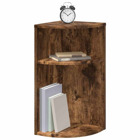Vidaxl bijzettafel 29,5 x 29,5 x 60 cm bewerkt hout gerookt eiken