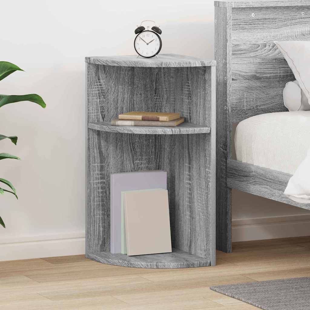 Vidaxl bijzettafel 29,5 x 29,5 x 60 cm bewerkt hout grijs sonoma