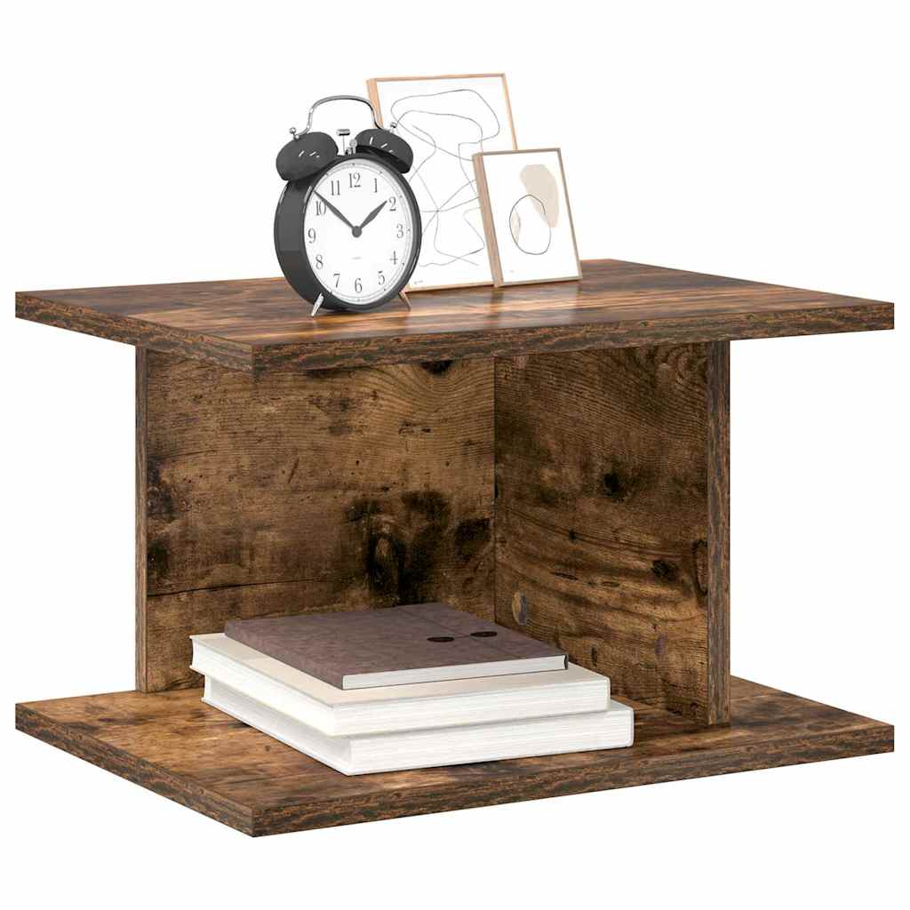 Vidaxl nachtkastje gerookt eiken 40 x 30 x 25 cm bewerkt hout