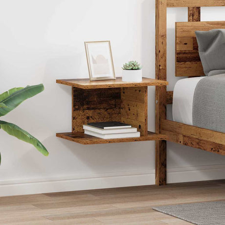 Vidaxl nachtkastje 2 st oudhout 40 x 30 x 25 cm bewerkt hout