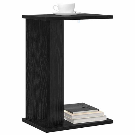 Vidaxl bijzettafel zwart eiken 35 x 25 x 50 cm bewerkt hout