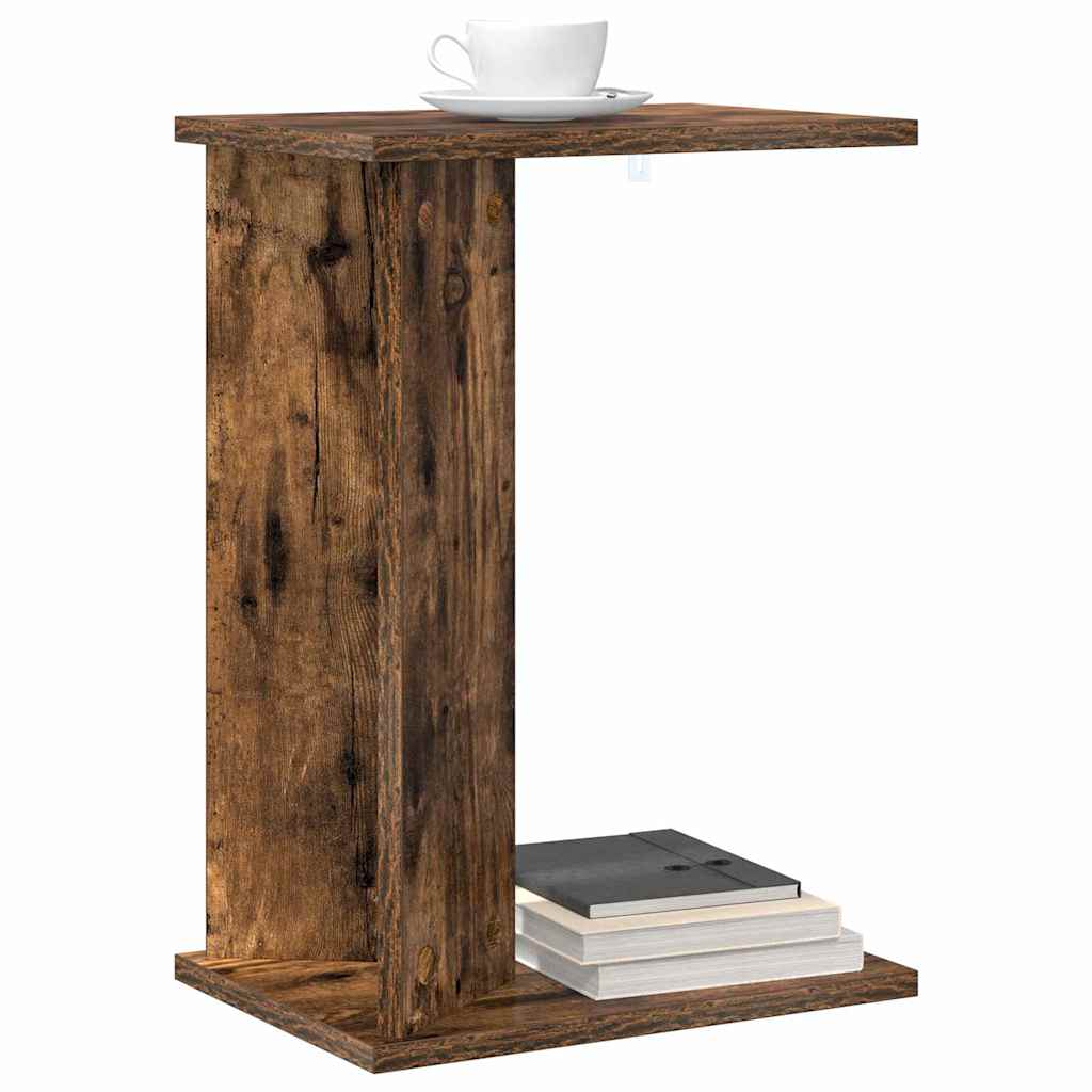 Vidaxl bijzettafel gerookt eiken 35 x 25 x 50 cm bewerkt hout
