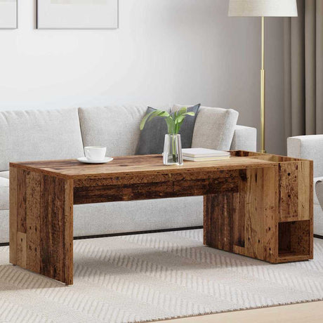 Vidaxl salontafel oudhout 101,5 x 50 x 37 cm bewerkt hout