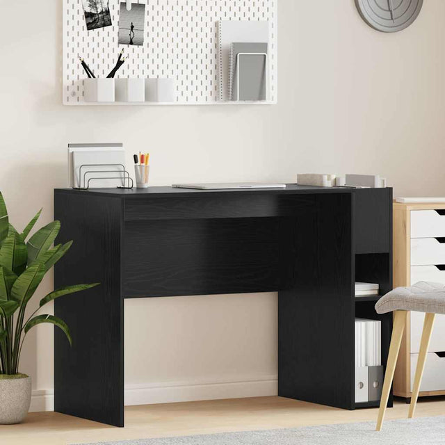 Vidaxl bureau zwart eiken bewerkt hout 109 x 50 x 78 cm