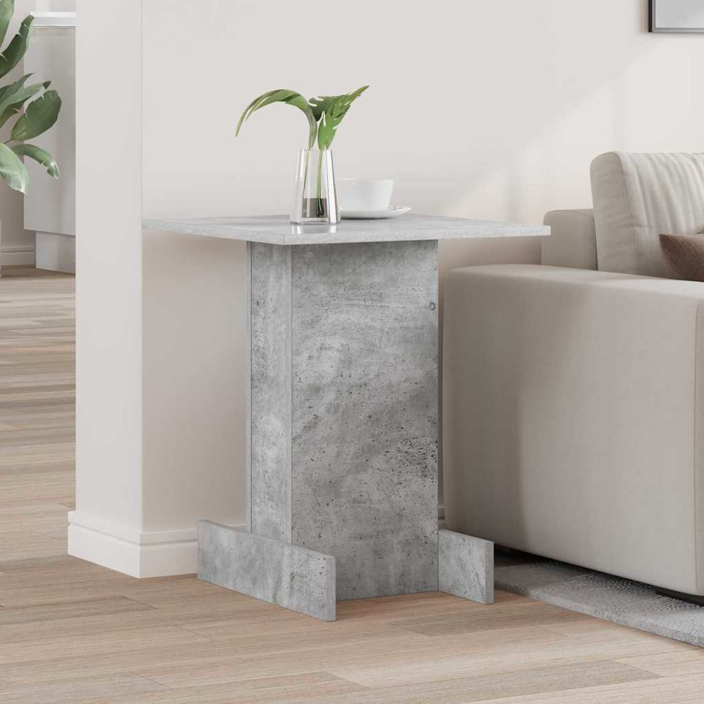 Vidaxl bijzettafel beton grijs 44,5 x 45 x 55 cm bewerkt hout