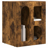 Vidaxl nachtkastje elst 2 st gerookt eiken 40 x 35 x 50 cm