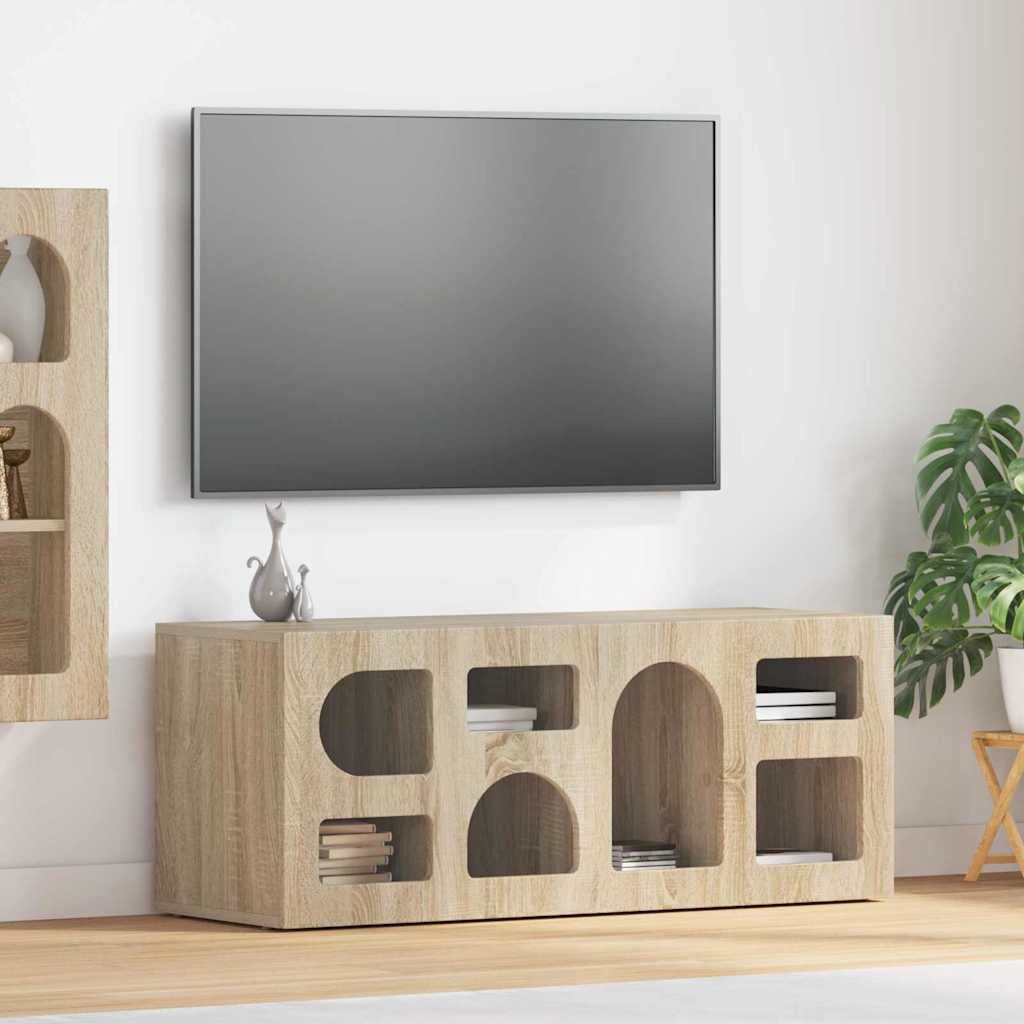 Vidaxl tv-kast elst 100 x 35 x 40 cm sonoma eiken bewerkt hout
