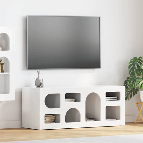 Vidaxl tv-kast elst 100 x 35 x 40 cm hoogglans wit bewerkt hout