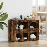Vidaxl dressoir elst gerookt eiken 80,5 x 35 x 59 cm bewerkt hout