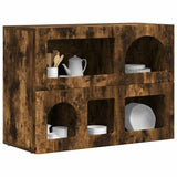 Vidaxl dressoir elst gerookt eiken 80,5 x 35 x 59 cm bewerkt hout