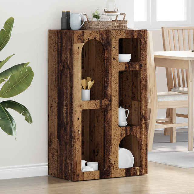 Vidaxl dressoir elst oudhout 59 x 35 x 100,5 cm bewerkt hout