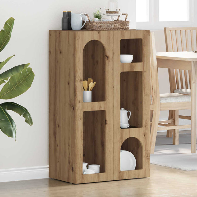 Vidaxl dressoir elst artisan eiken 59 x 35 x 100,5 cm bewerkt hout