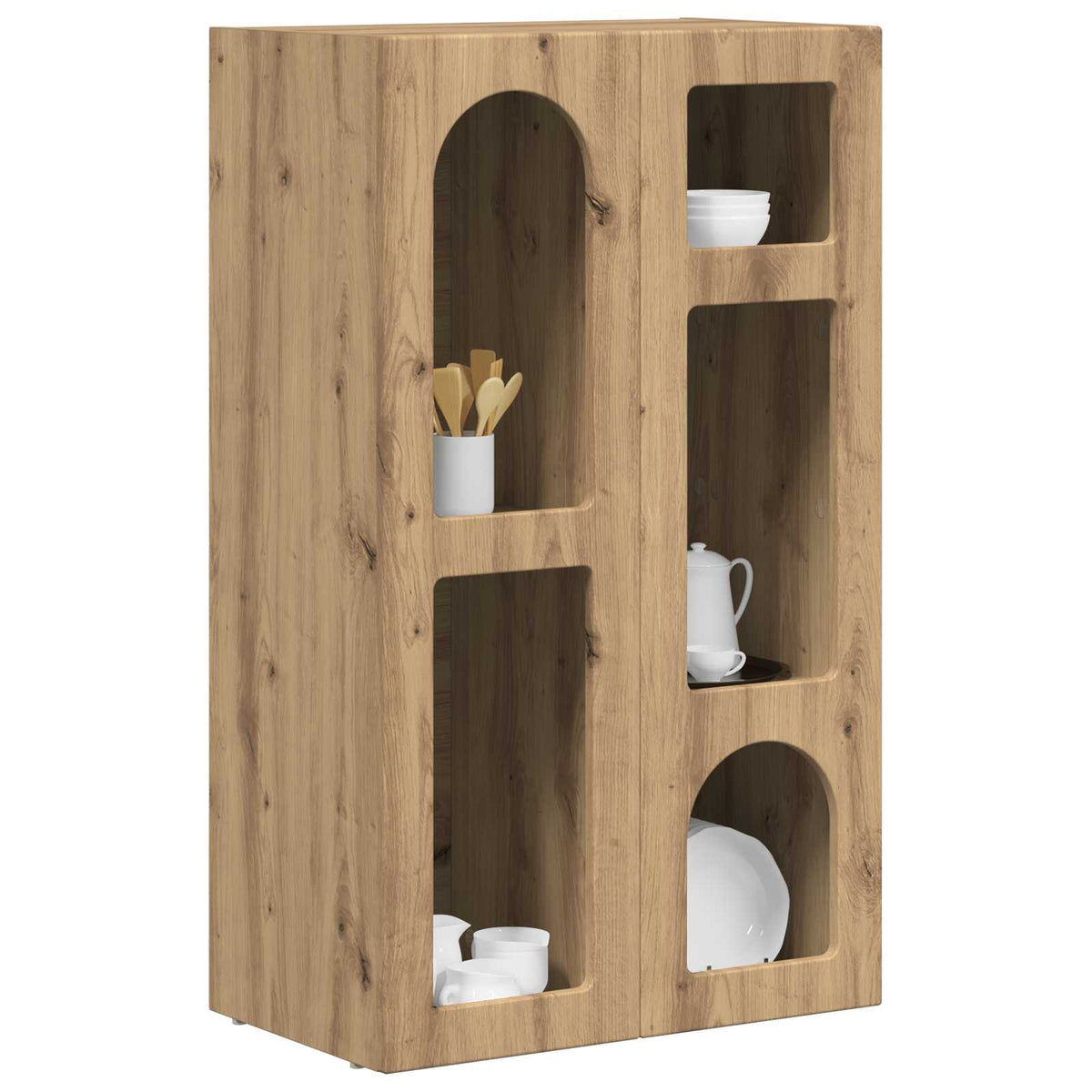 Vidaxl dressoir elst artisan eiken 59 x 35 x 100,5 cm bewerkt hout