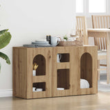 Vidaxl dressoir elst artisan eiken 100 x 35 x 59 cm bewerkt hout