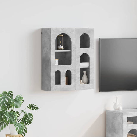 Vidaxl hangkast elst betongrijs 59 x 20 x 71,5 cm bewerkt hout