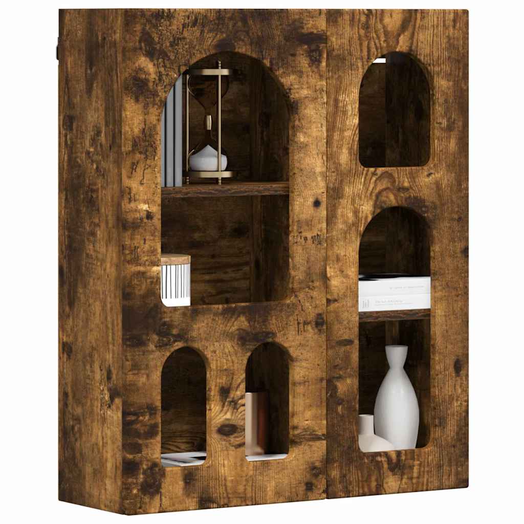 Vidaxl hangkast elst gerookt eiken 59 x 20 x 71,5 cm bewerkt hout
