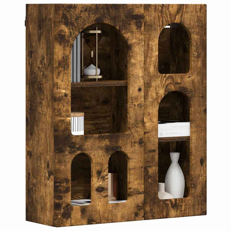 Vidaxl hangkast elst gerookt eiken 59 x 20 x 71,5 cm bewerkt hout