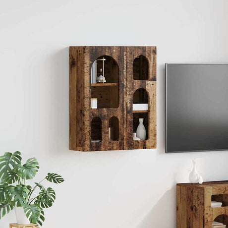 Vidaxl hangkast met plank elst oud hout 59 x 20 x 71,5 cm bewerkt hout