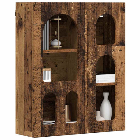 Vidaxl hangkast met plank elst oud hout 59 x 20 x 71,5 cm bewerkt hout