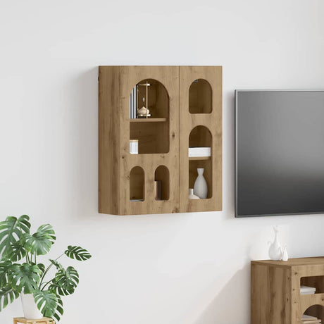 Vidaxl hangkast elst artisanaal eiken 59 x 20 x 71,5 cm bewerkt hout