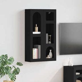 Vidaxl hangkast met plank elst zwart 59 x 20 x 100 cm bewerkt hout