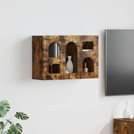 Vidaxl hangkast elst gerookt eiken 60 x 20 x 40 cm bewerkt hout