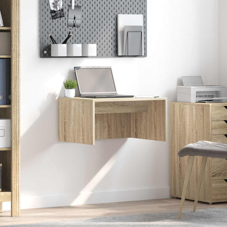 Vidaxl wandbureau sonoma eiken bewerkt hout 60 x 45 x 30 cm