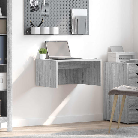 Vidaxl wandbureau grijs sonoma bewerkt hout 60 x 45 x 30 cm