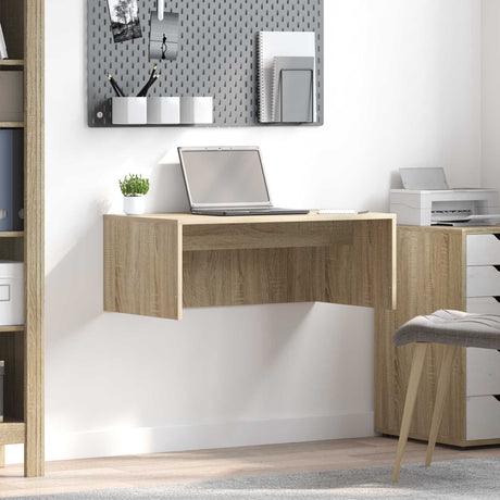 Vidaxl wandbureau sonoma eiken bewerkt hout 80 x 45 x 30 cm