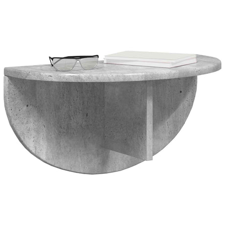 Vidaxl wandplank muurmontage beton grijs 48 x 24 x 24 cm bewerkt hout